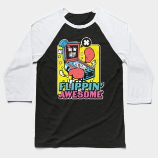 Flippin' Awesome Funny Retro Arcade Gamer Baseball T-Shirt